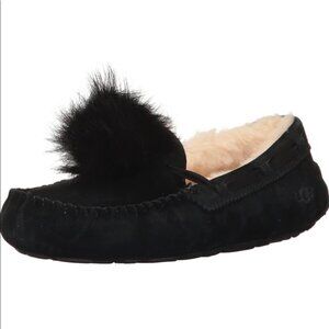 Women's Ugg Dakota Moccasin Slippers - Black, Size 8